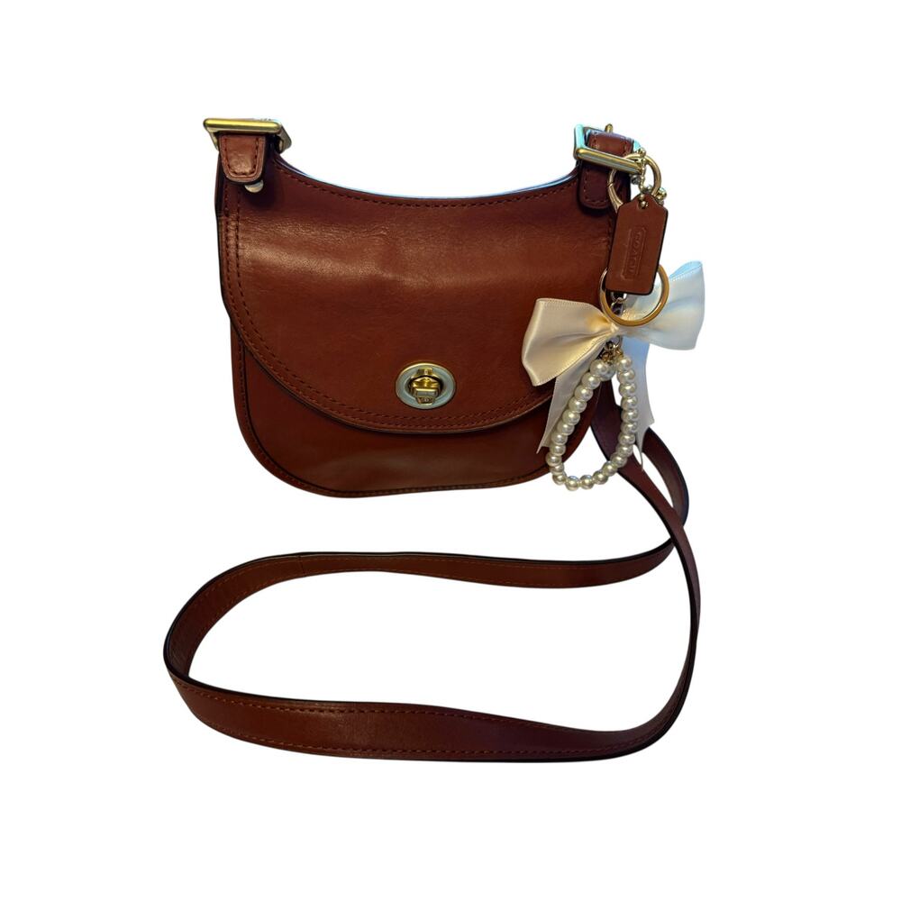 Vintage Early 2000s Coach Brown Leather Saddle– Restored to Original Brilliance